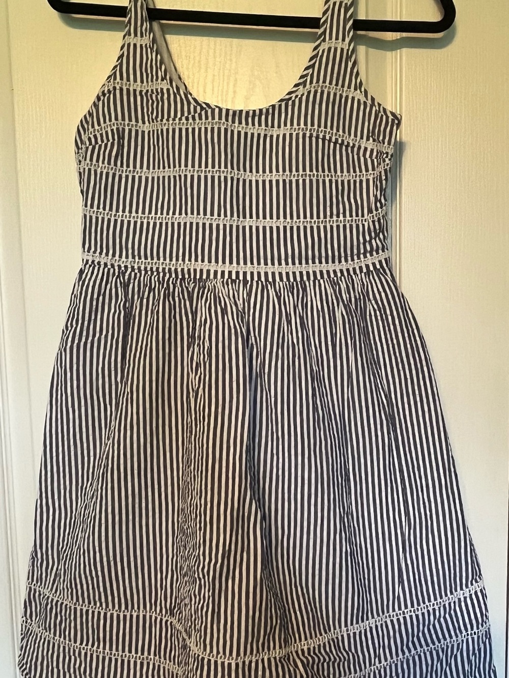 Old Navy Navy and White Striped Tank Mini Dress